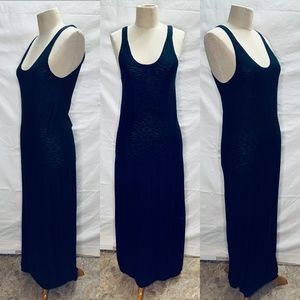 Vince Women Dress Black Maxi Shift Long Sleeveless